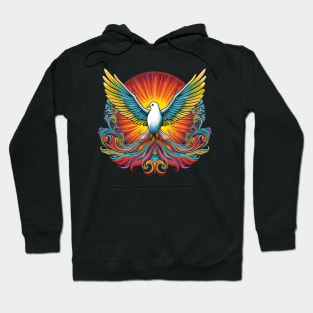 Dove Peace Pride Rainbow Colours Hoodie